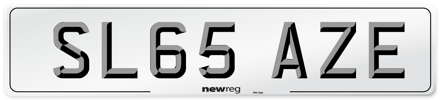 SL65 AZE Number Plate from New Reg